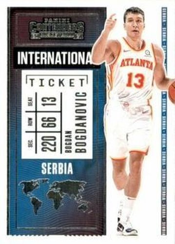 #26 Bogdan Bogdanovic - Atlanta Hawks - 2020-21 Panini Contenders - International Ticket Basketball
