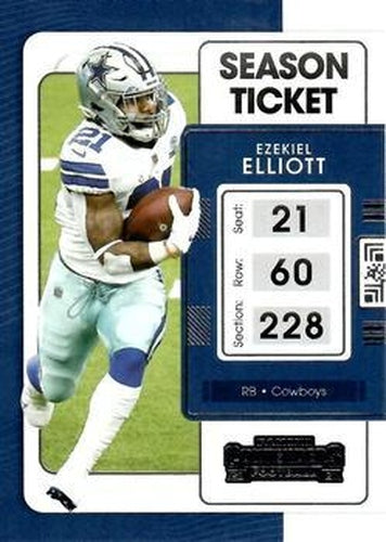 #26 Ezekiel Elliott - Dallas Cowboys - 2021 Panini Contenders Football