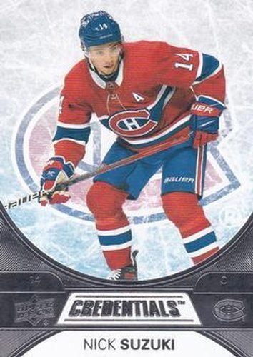 #26 Nick Suzuki - Montreal Canadiens - 2021-22 Upper Deck Credentials Hockey