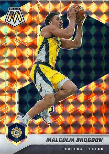 #26 Malcolm Brogdon - Indiana Pacers - 2020-21 Panini Mosaic - Mosaic Reactive Orange Basketball