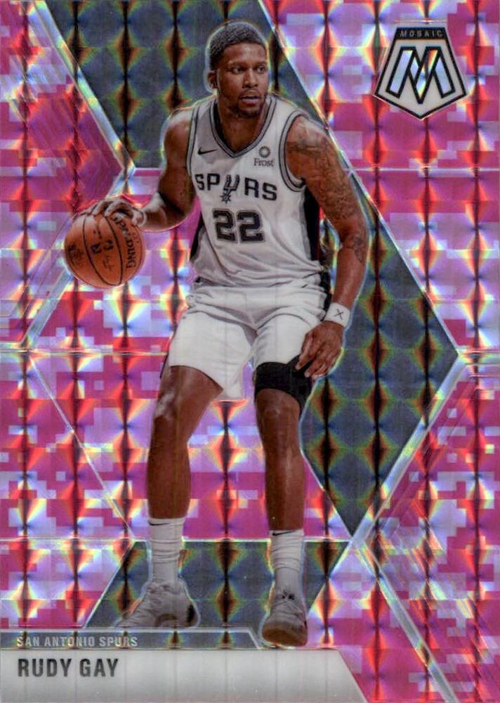#26 Rudy Gay - San Antonio Spurs - 2019-20 Panini Mosaic - Camo Pink Basketball