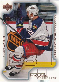 #26 Tyler Wright - Columbus Blue Jackets - 2000-01 Upper Deck Pros & Prospects Hockey