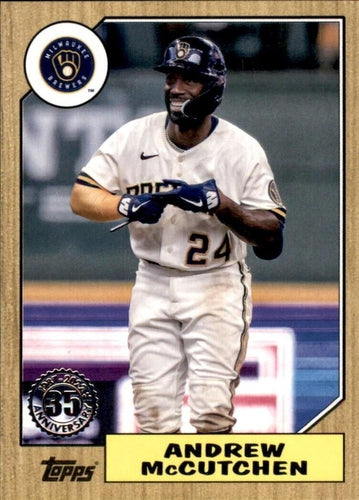 #87TBU-26 Andrew McCutchen - Milwaukee Brewers - 2022 Topps Update - 1987 Topps Baseball 35th Anniversary Baseball