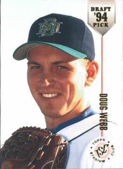 #26 Doug Webb - Milwaukee Brewers - 1994 Stadium Club Draft Picks Baseball