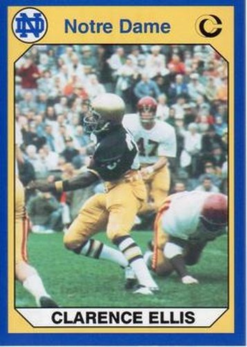 #26 Clarence Ellis - Notre Dame Fighting Irish - 1990 Collegiate Collection Notre Dame Football