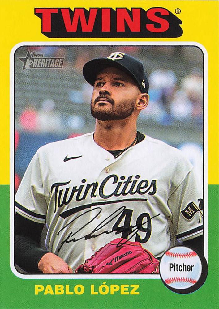#26 Pablo López - Minnesota Twins - 2024 Topps Heritage Baseball