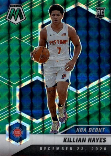 #270 Killian Hayes - Detroit Pistons - 2020-21 Panini Mosaic - Mosaic Green Basketball