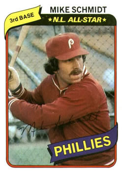 #270 Mike Schmidt - Philadelphia Phillies - 1980 Topps Baseball