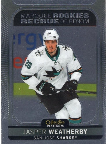 #270 Jasper Weatherby - San Jose Sharks - 2021-22 O-Pee-Chee Platinum Hockey
