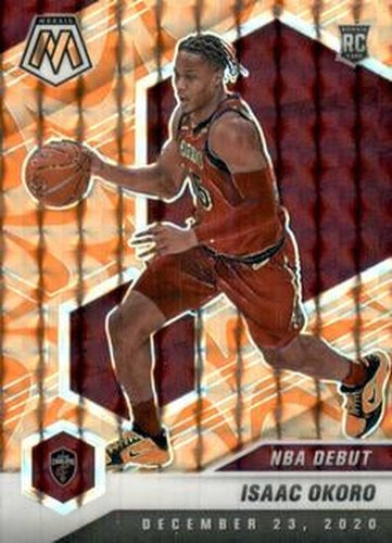 #271 Isaac Okoro - Cleveland Cavaliers - 2020-21 Panini Mosaic - Mosaic Reactive Orange Basketball