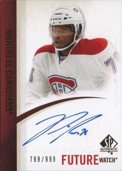 #271 P.K. Subban - Montreal Canadiens - 2010-11 SP Authentic Hockey