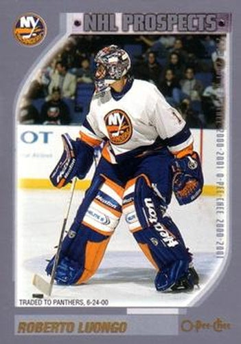 #271 Roberto Luongo - Florida Panthers - 2000-01 O-Pee-Chee Hockey