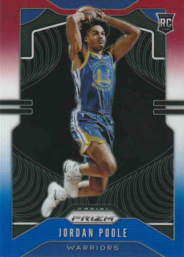 #272 Jordan Poole - Golden State Warriors - 2019-20 Panini Prizm - Prizms Red White and Blue Basketball