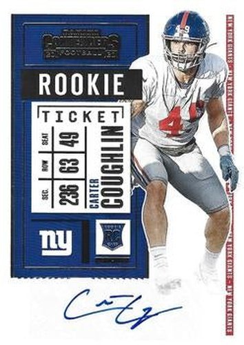 #272 Carter Coughlin - New York Giants - 2020 Panini Contenders Football