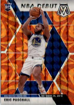 #272 Eric Paschall - Golden State Warriors - 2019-20 Panini Mosaic - Reactive Orange Basketball