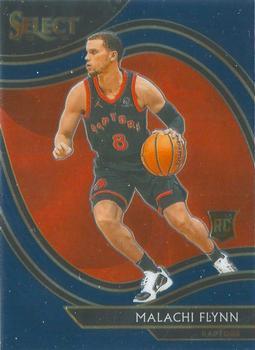 #272 Malachi Flynn - Toronto Raptors - 2020-21 Panini Select - Blue Basketball