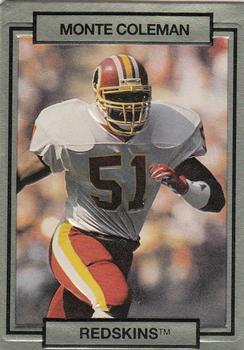#272 Monte Coleman - Washington Redskins - 1990 Action Packed Football