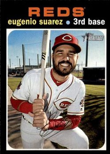 #272 Eugenio Suarez - Cincinnati Reds - 2020 Topps Heritage Baseball