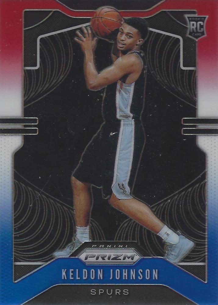 #273 Keldon Johnson - San Antonio Spurs - 2019-20 Panini Prizm - Prizms Red White and Blue Basketball