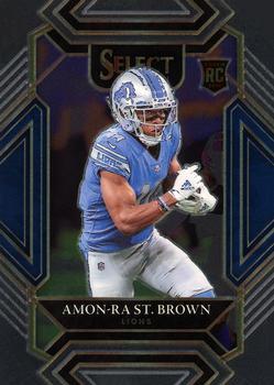 #273 Amon-Ra St. Brown - Detroit Lions - 2021 Panini Select - Black and Gold Prizm Die Cut Football