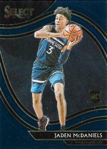 #273 Jaden McDaniels - Minnesota Timberwolves - 2020-21 Panini Select - Blue Basketball