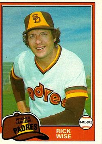 #274 Rick Wise - San Diego Padres - 1981 O-Pee-Chee - Gray Back Baseball