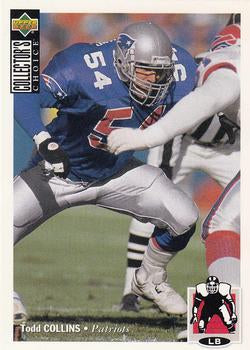 #274 Todd Collins - New England Patriots - 1994 Collector's Choice Football