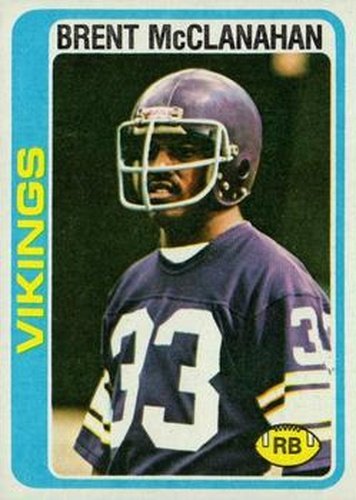 #274 Brent McClanahan - Minnesota Vikings - 1978 Topps Football