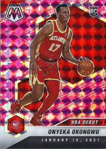 #274 Onyeka Okongwu - Atlanta Hawks - 2020-21 Panini Mosaic - Mosaic Camo Pink Basketball
