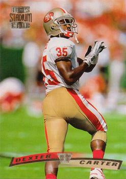 #274 Dexter Carter - San Francisco 49ers - 1996 Stadium Club Football