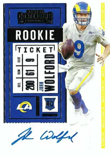#275 John Wolford - Los Angeles Rams - 2020 Panini Contenders Football