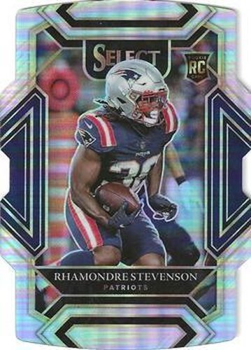 #275 Rhamondre Stevenson - New England Patriots - 2021 Panini Select - Silver Prizm Die Cut Football