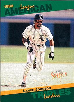 #19 Lance Johnson - Chicago White Sox - 1993 Score - Select Stat Leaders Baseball