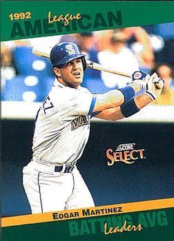 #1 Edgar Martinez - Seattle Mariners - 1993 Score - Select Stat Leaders Baseball