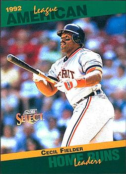#27 Cecil Fielder - Detroit Tigers - 1993 Score - Select Stat Leaders Baseball