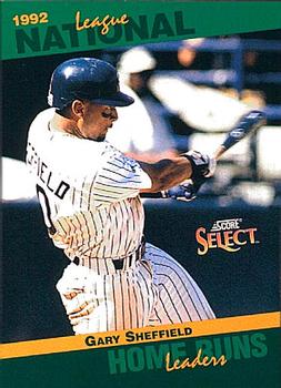 #30 Gary Sheffield - San Diego Padres - 1993 Score - Select Stat Leaders Baseball