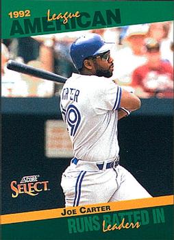 #32 Joe Carter - Toronto Blue Jays - 1993 Score - Select Stat Leaders Baseball