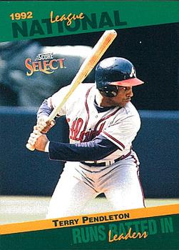 #35 Terry Pendleton - Atlanta Braves - 1993 Score - Select Stat Leaders Baseball