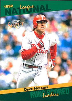 #41 Dave Hollins - Philadelphia Phillies - 1993 Score - Select Stat Leaders Baseball