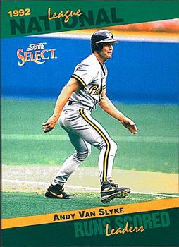 #42 Andy Van Slyke - Pittsburgh Pirates - 1993 Score - Select Stat Leaders Baseball
