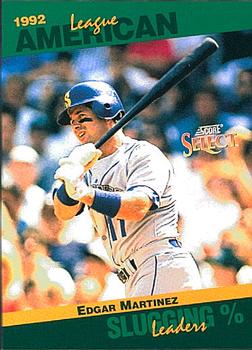 #44 Edgar Martinez - Seattle Mariners - 1993 Score - Select Stat Leaders Baseball
