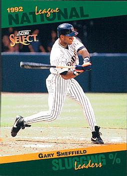 #47 Gary Sheffield - San Diego Padres - 1993 Score - Select Stat Leaders Baseball