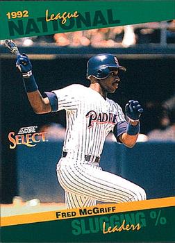 #48 Fred McGriff - San Diego Padres - 1993 Score - Select Stat Leaders Baseball