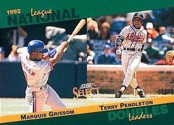#18 Marquis Grissom / Terry Pendleton - Montreal Expos / Atlanta Braves - 1993 Score - Select Stat Leaders Baseball