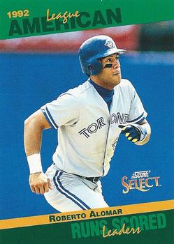 #39 Roberto Alomar - Toronto Blue Jays - 1993 Score - Select Stat Leaders Baseball
