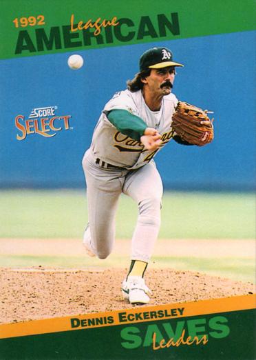 #67 Dennis Eckersley - Oakland Athletics - 1993 Score - Select Stat Leaders Baseball