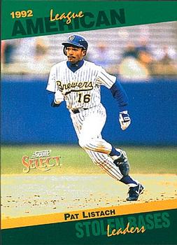 #56 Pat Listach - Milwaukee Brewers - 1993 Score - Select Stat Leaders Baseball