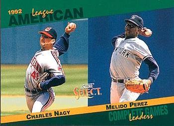 #63 Charles Nagy / Melido Perez - Cleveland Indians / New York Yankees - 1993 Score - Select Stat Leaders Baseball