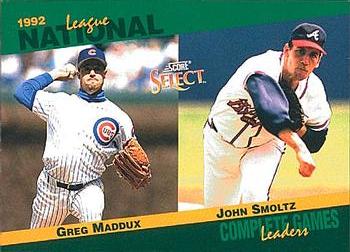 #66 Greg Maddux / John Smoltz - Chicago Cubs / Atlanta Braves - 1993 Score - Select Stat Leaders Baseball