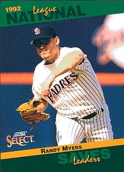 #71 Randy Myers - San Diego Padres - 1993 Score - Select Stat Leaders Baseball